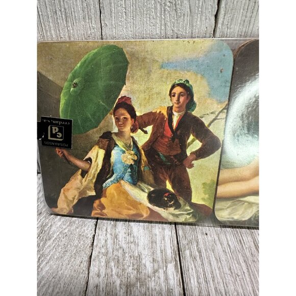Vintage Set Of 6 Cork Coasters Posavasos Fantasia Made In Spain In Packet - Picture 6 of 10